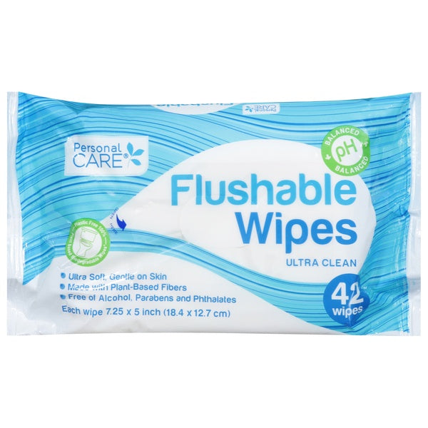 Personal Care Flushable Wipes 42ct