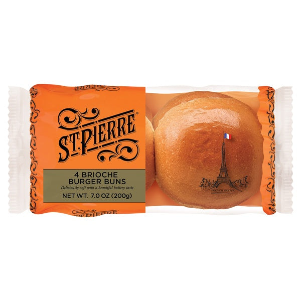 St. Pierre Brioche Burger Buns 4ct