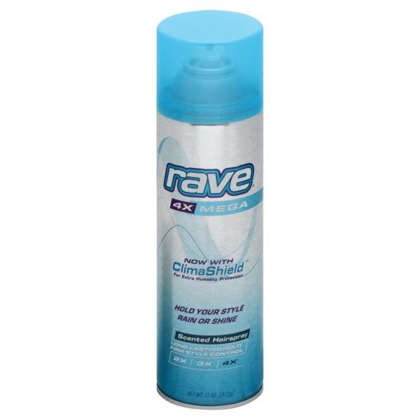 Rave 4x Mega Scented Hairspray 11oz