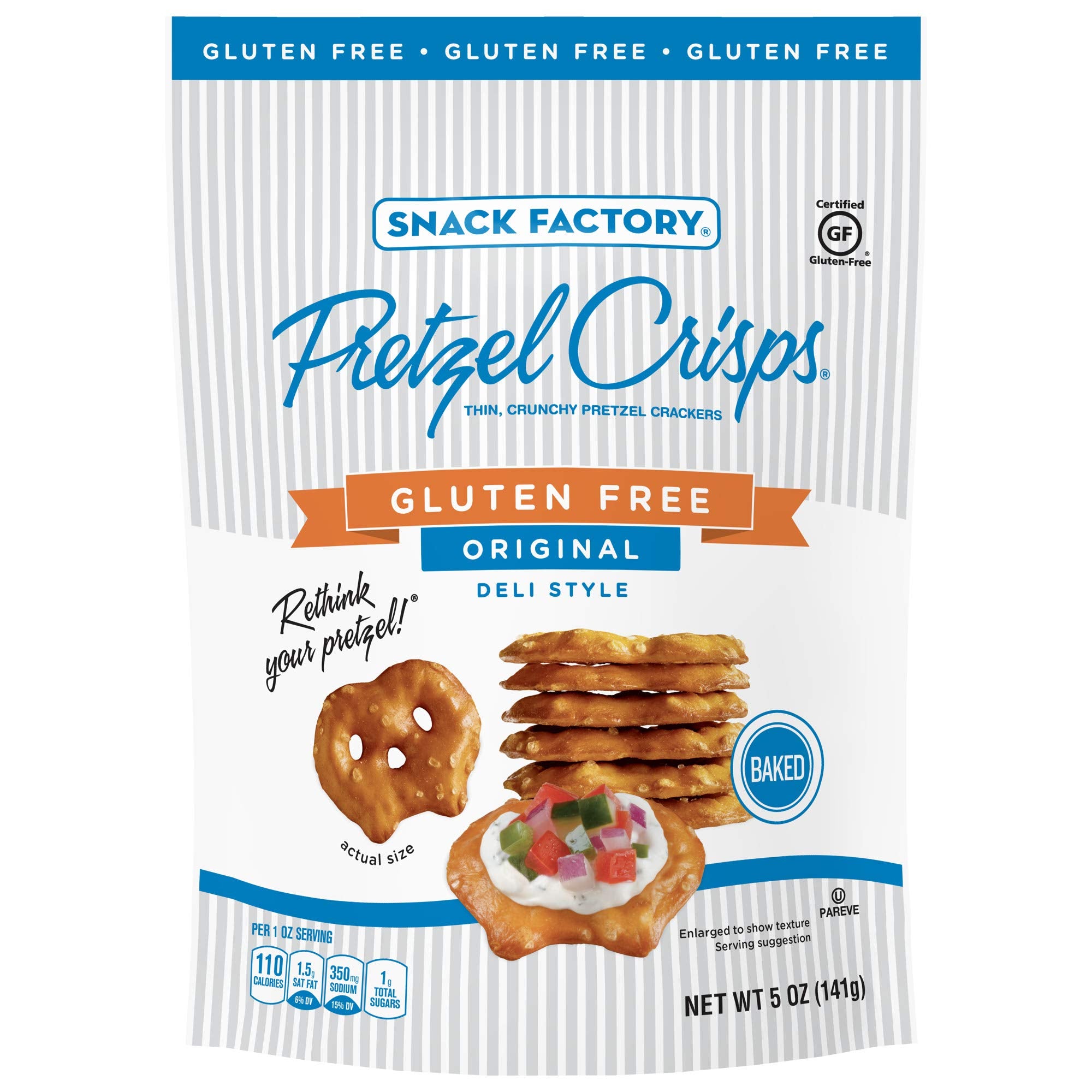 Snack Factory Gluten Free Original Deli Style Pretzel Crisps 5oz