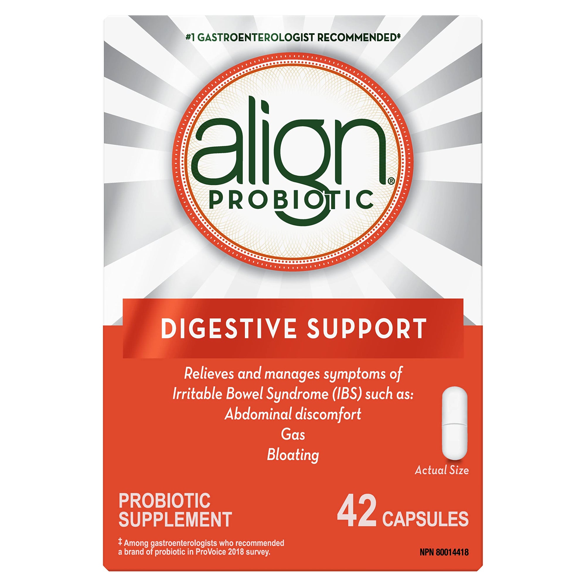 *Align Probiotic Supplement Digestive Capsules 42 ct