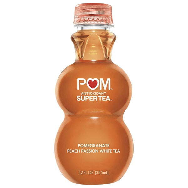 POM Antioxidant Super Tea Pomegranate Peach Passion White Tea 12fl oz