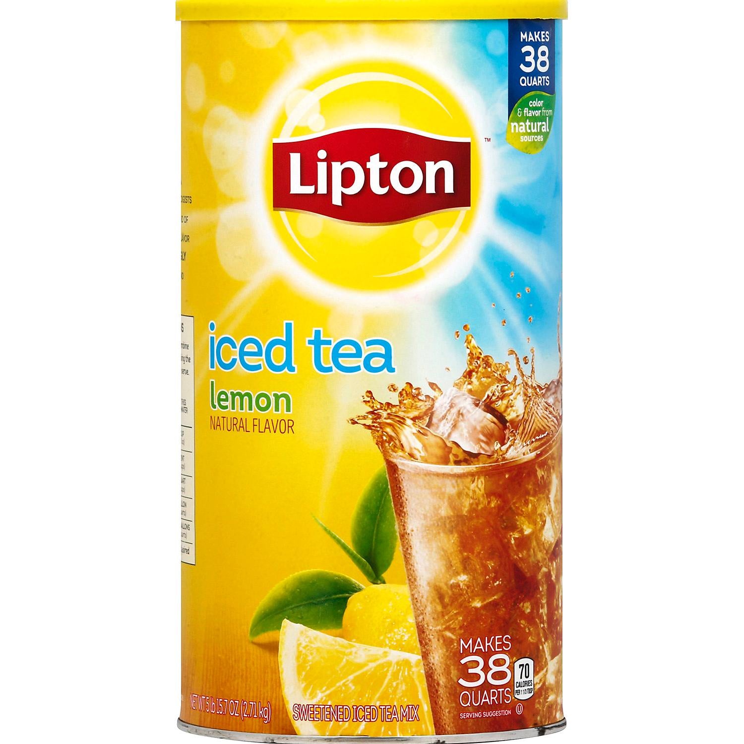 Lipton Lemon Iced Tea Mix Makes 38 Qts 5lb 9.80z