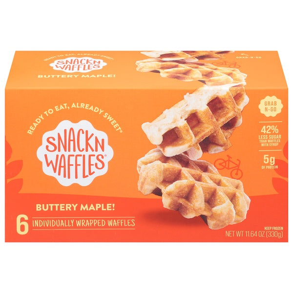 Snackn Waffles Buttery Maple Waffles 6ct