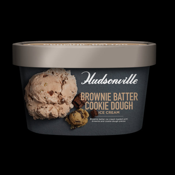 Hudsonville Brownie Batter Cookie Dough Ice Cream 48oz