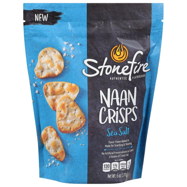 Stonefire Sea Salt Naan Crisps 6oz