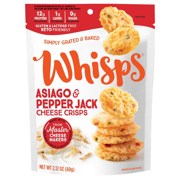 *Whisps Asiago & Pepper Jack Cheese Crisps 2.12oz