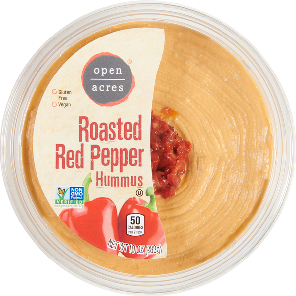 Open Acres Roasted Red Pepper Hummus 10 oz