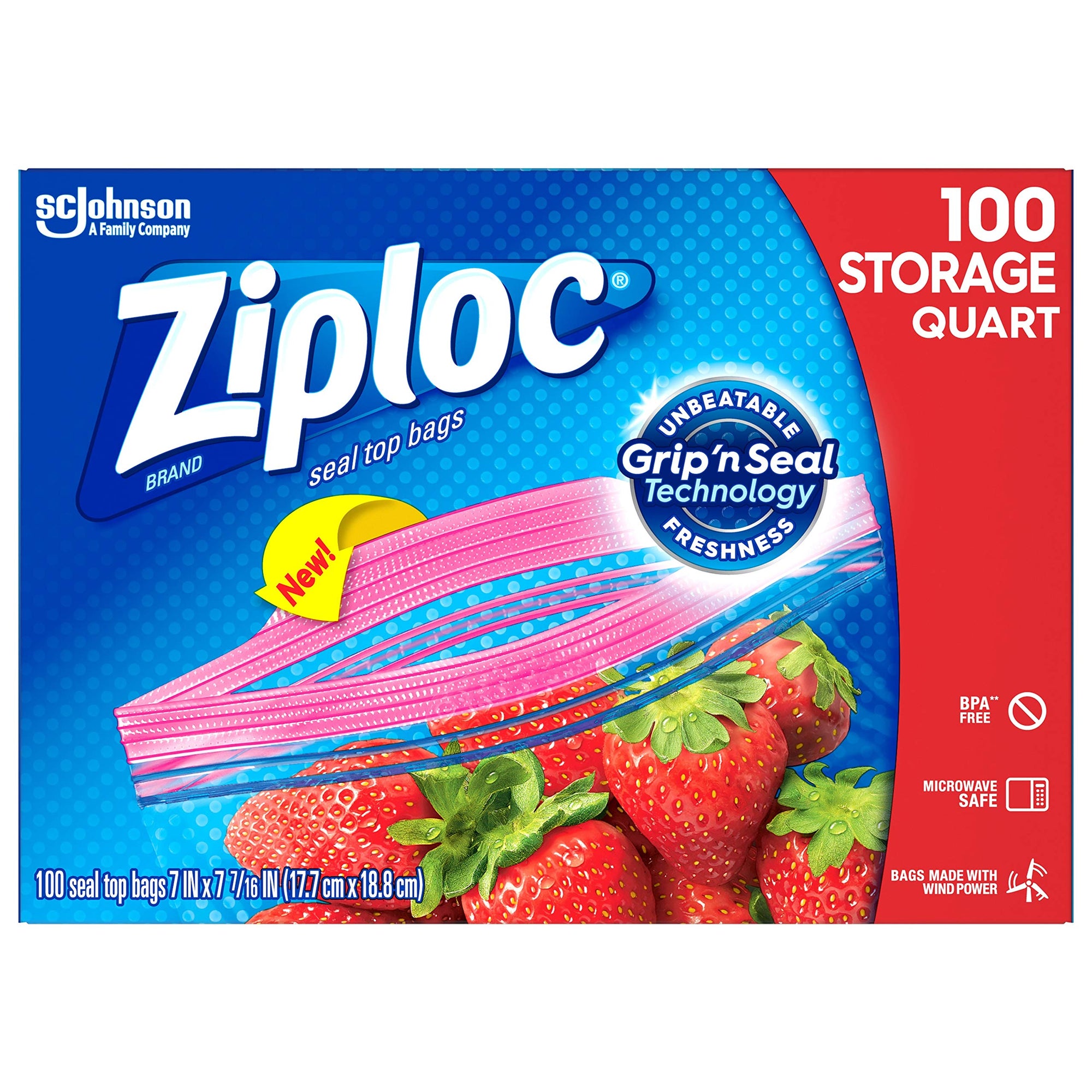 Ziploc Quart Storage Bag 100ct