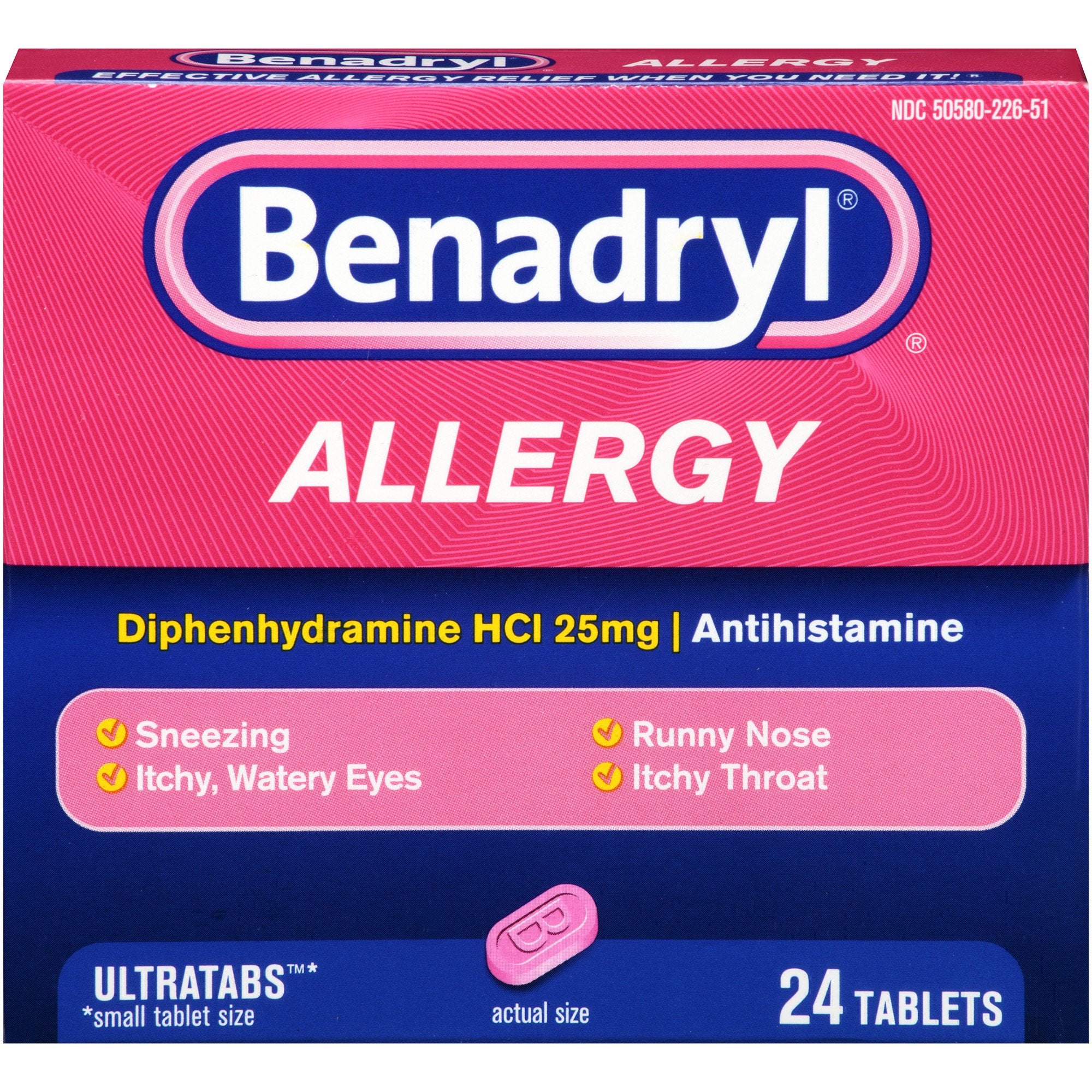 *Benadryl Allergy Ultratab Tablets 24 CT