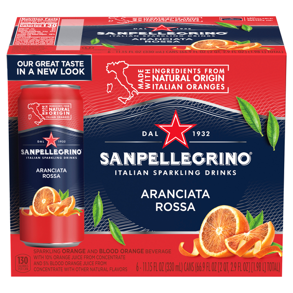 San Pellegrino Slim Can Italian Sparkling Rossa 6pk