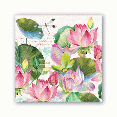 Michel Design Works Water Lilies Cocktail Napkin 20ct