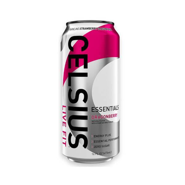 Celsius Live Fit Essentials Zero Sugar Dragonberry 16oz x 12