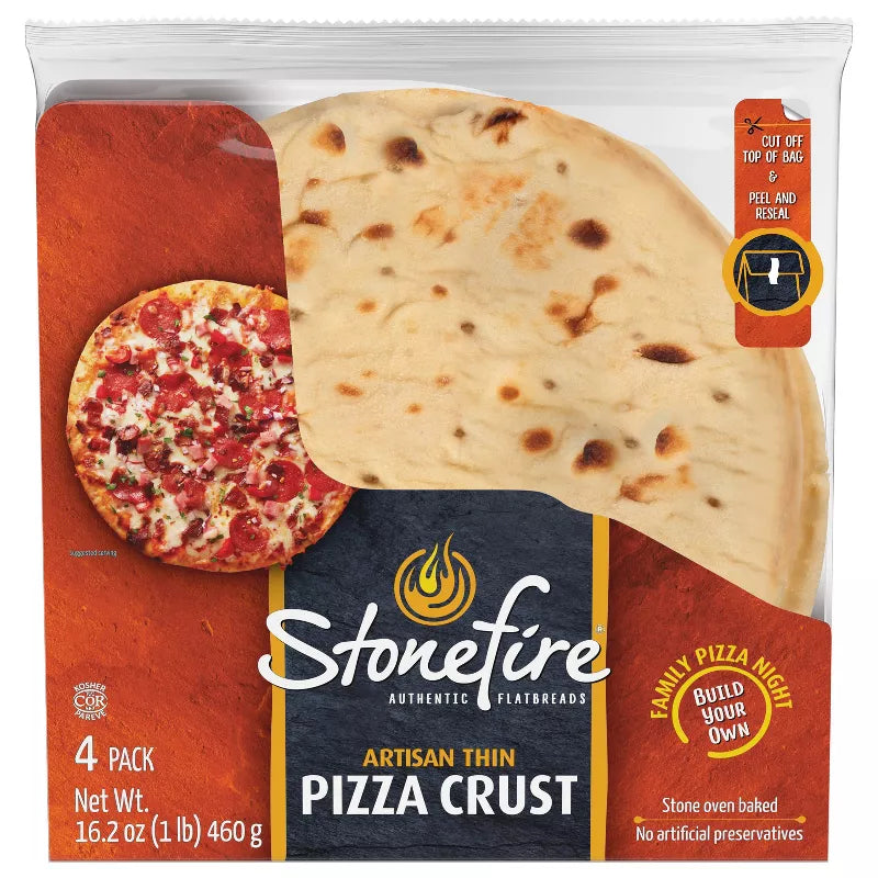 Stonefire Round Thin Pizza Crust 2ct