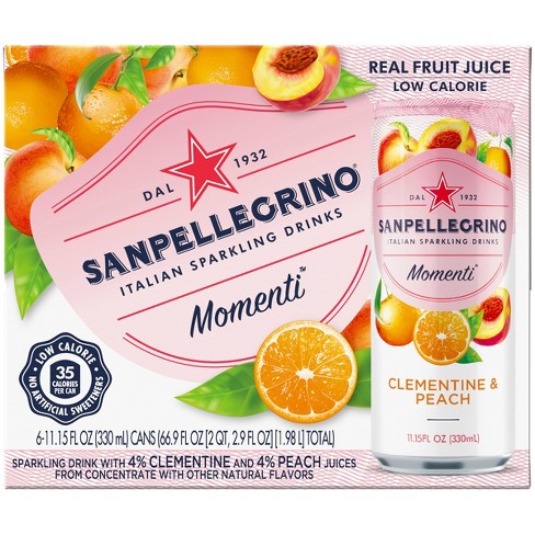 San Pellegrino Clementine Peach Momenti 6 pk