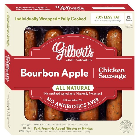 Gilbert's Bourbon Apple Chicken Sausage 10oz