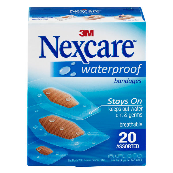 Nexcare Assorted Waterproof Bandages 20 ct