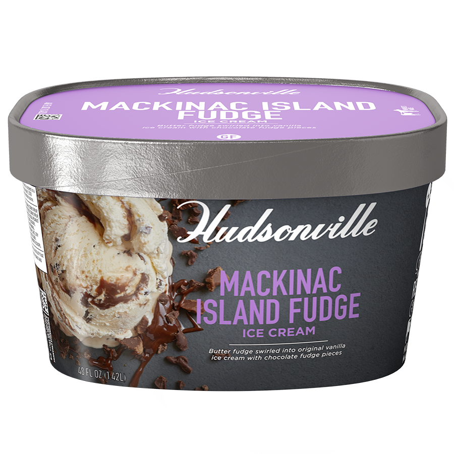 Hudsonville Mackinac Island Fudge Ice Cream 48 oz