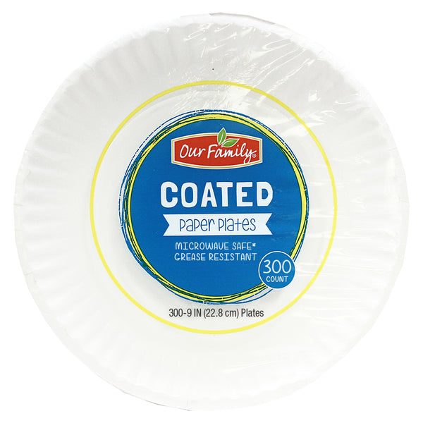 Our Family Coated Paper Plate 9" x 300ct