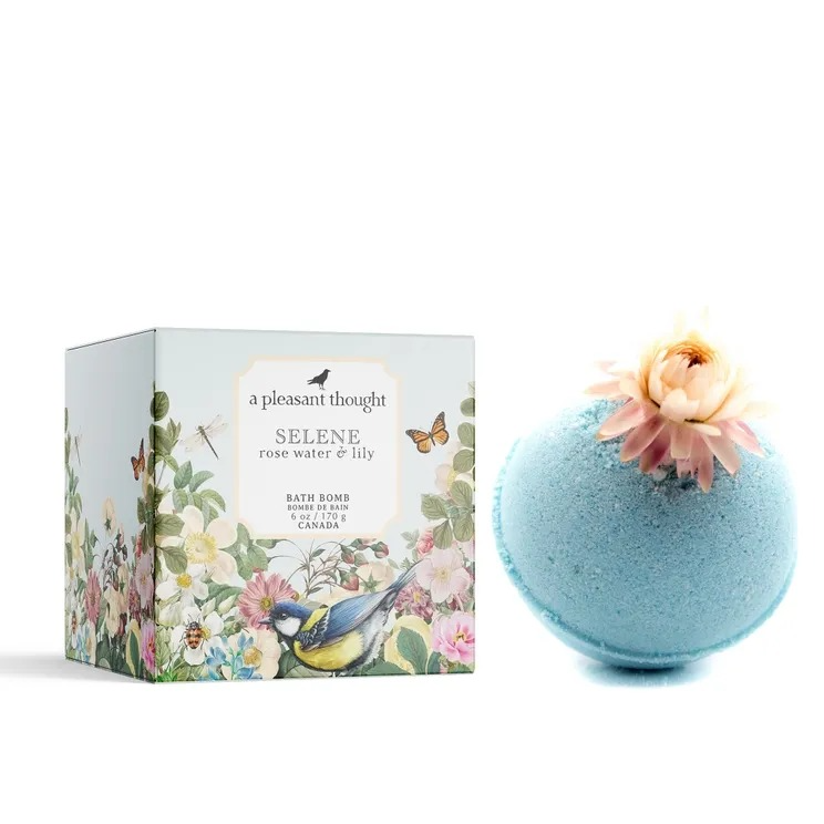 A Pleasant Thought Selene Rose Water & Lily Bath Bomb 6oz