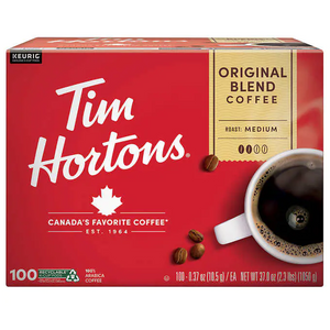 Tim Hortons Original Medium Roast Coffee K-cups 100Ct