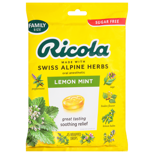 Ricola Family Pack Lemon Mint Throat Drops 45 ct