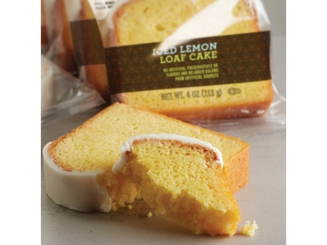 Chef's Line Frozen Iced Lemon Loaf Slice 4oz x 20