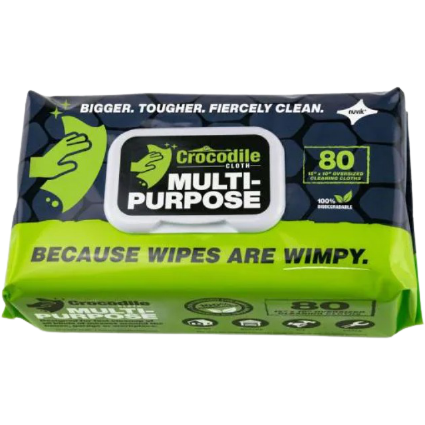 Crocodile Cloth Multi-Purpose Oversized Cleaning Wipes 80ct