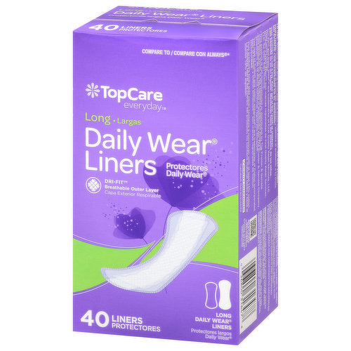 Topcare Long Everyday Liners 40 ct