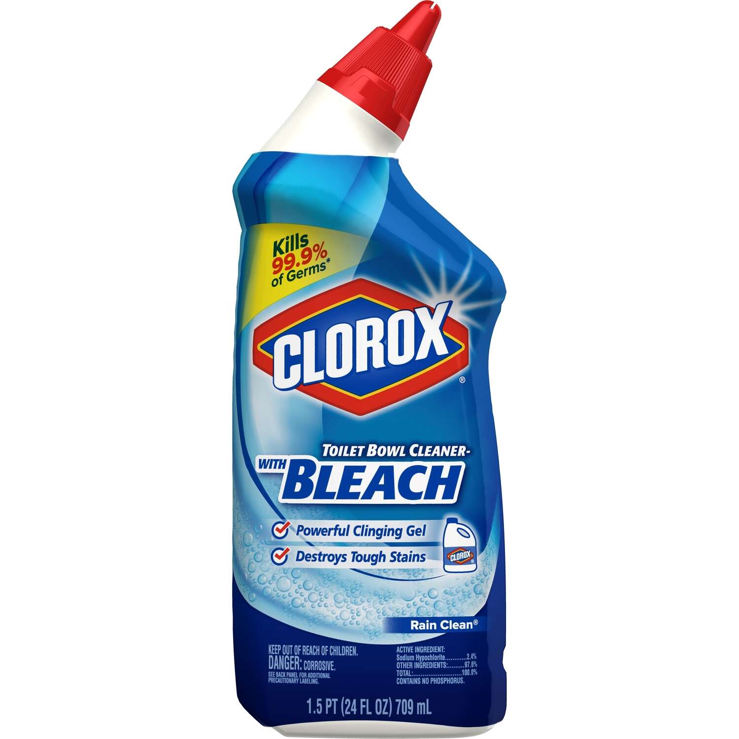 Clorox Rain Clean Toilet Bowl Cleaner W/Bleach 24oz