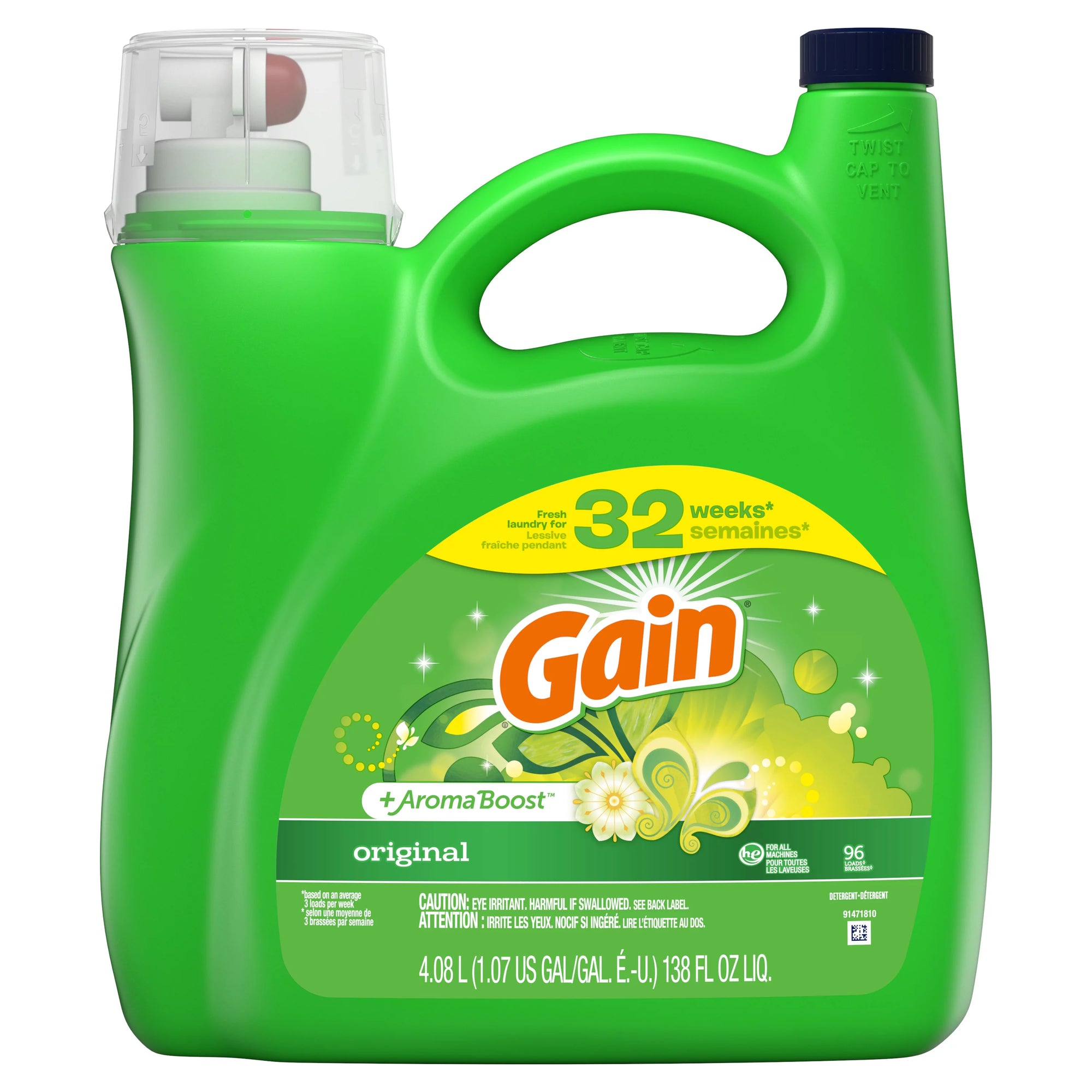 Gain + Aroma Boost Original Laundry Detergent 138fl oz