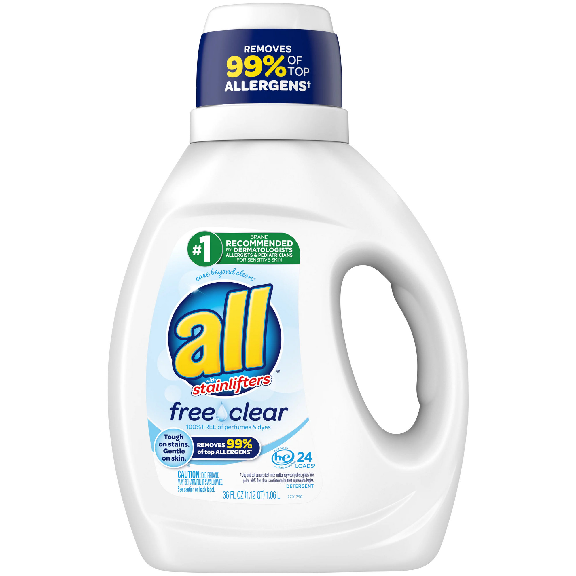 All Free Clear With Stainfighters Laundry Detergent 24 loads 36fl oz