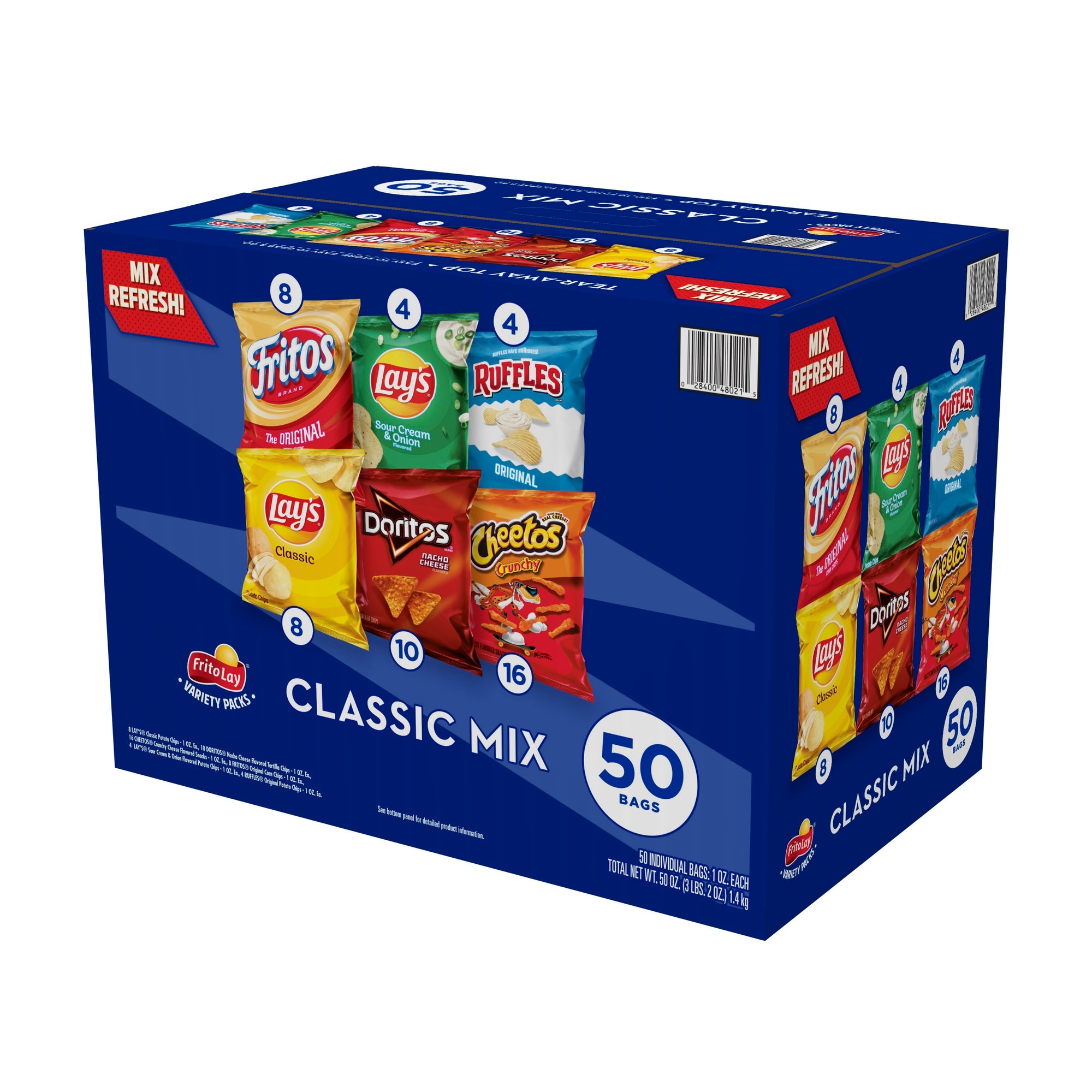 Frito Lay Variety Pack Classic Mix 1oz each x50 Bags