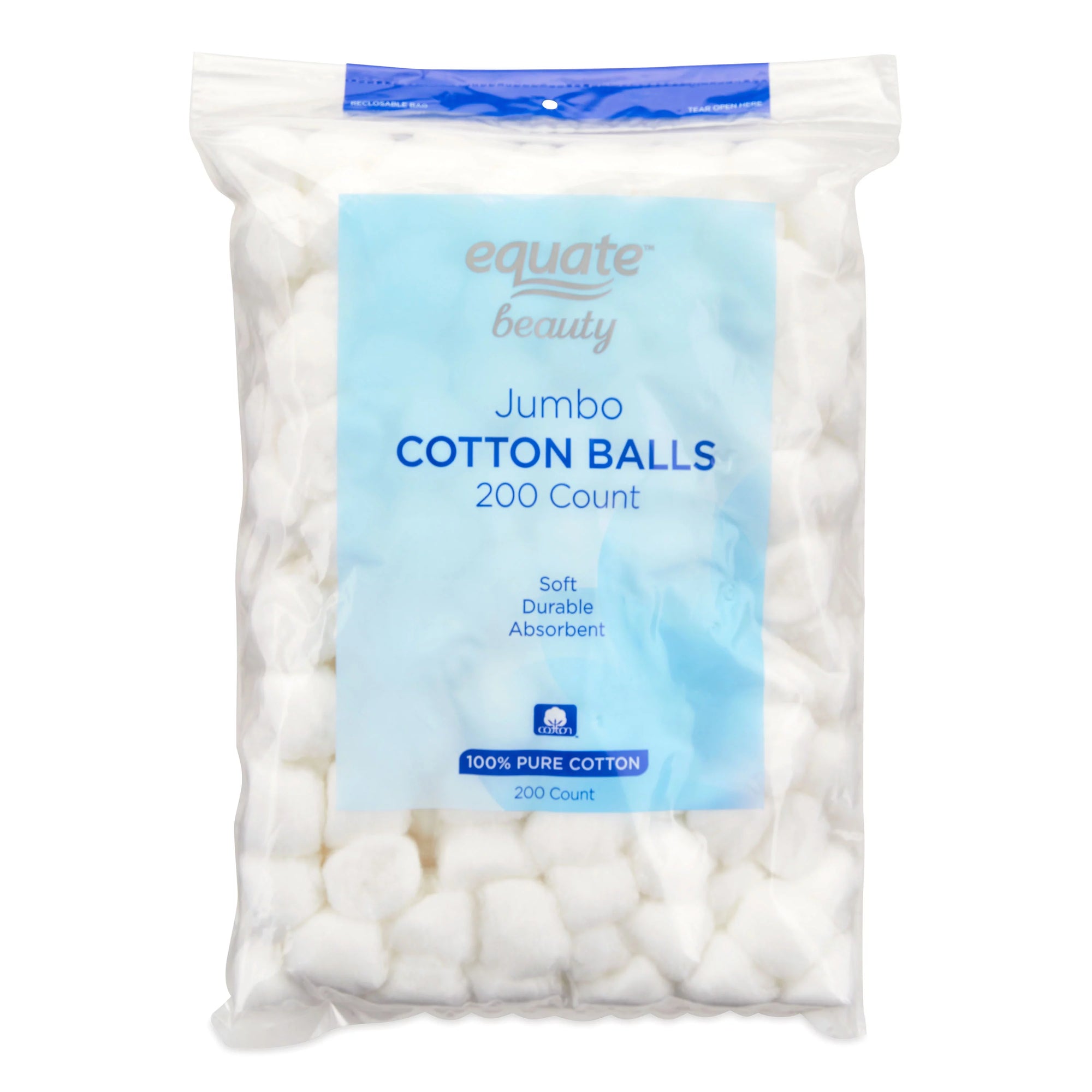 Equate Jumbo Cotton Balls 200ct