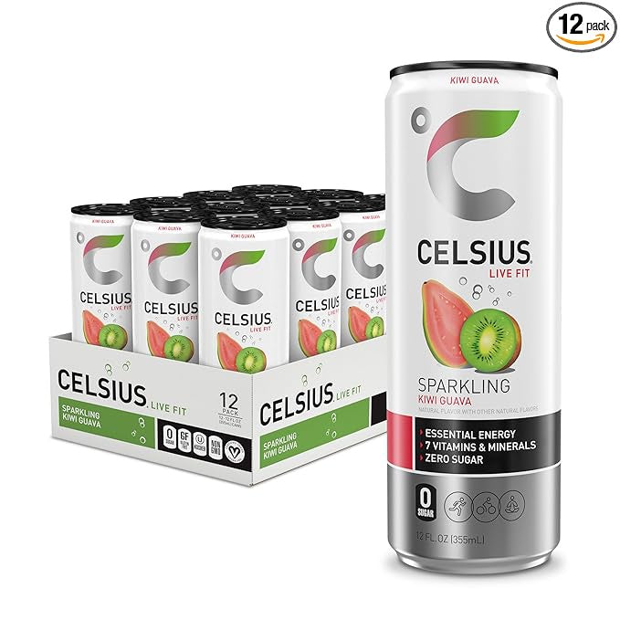 Celsius Kiwi Guava Sparkling Energy  12x12oz