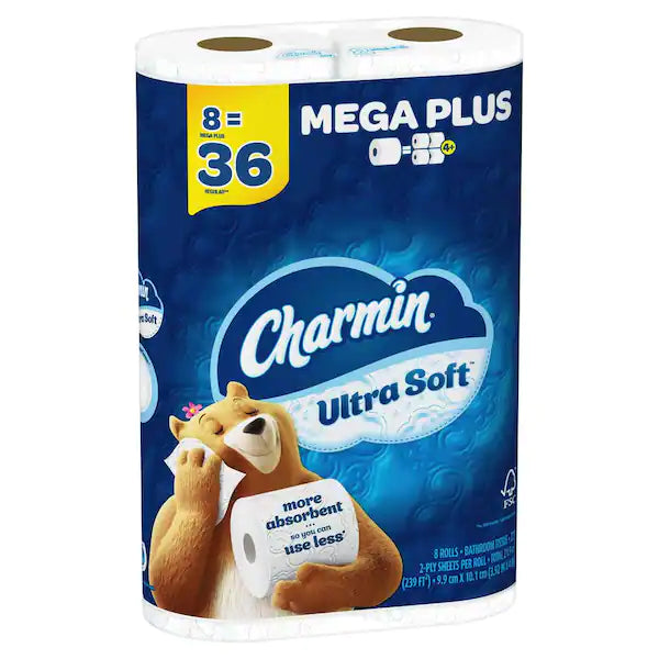 Charmin Ultra Soft Super Plus Rolls 8ct