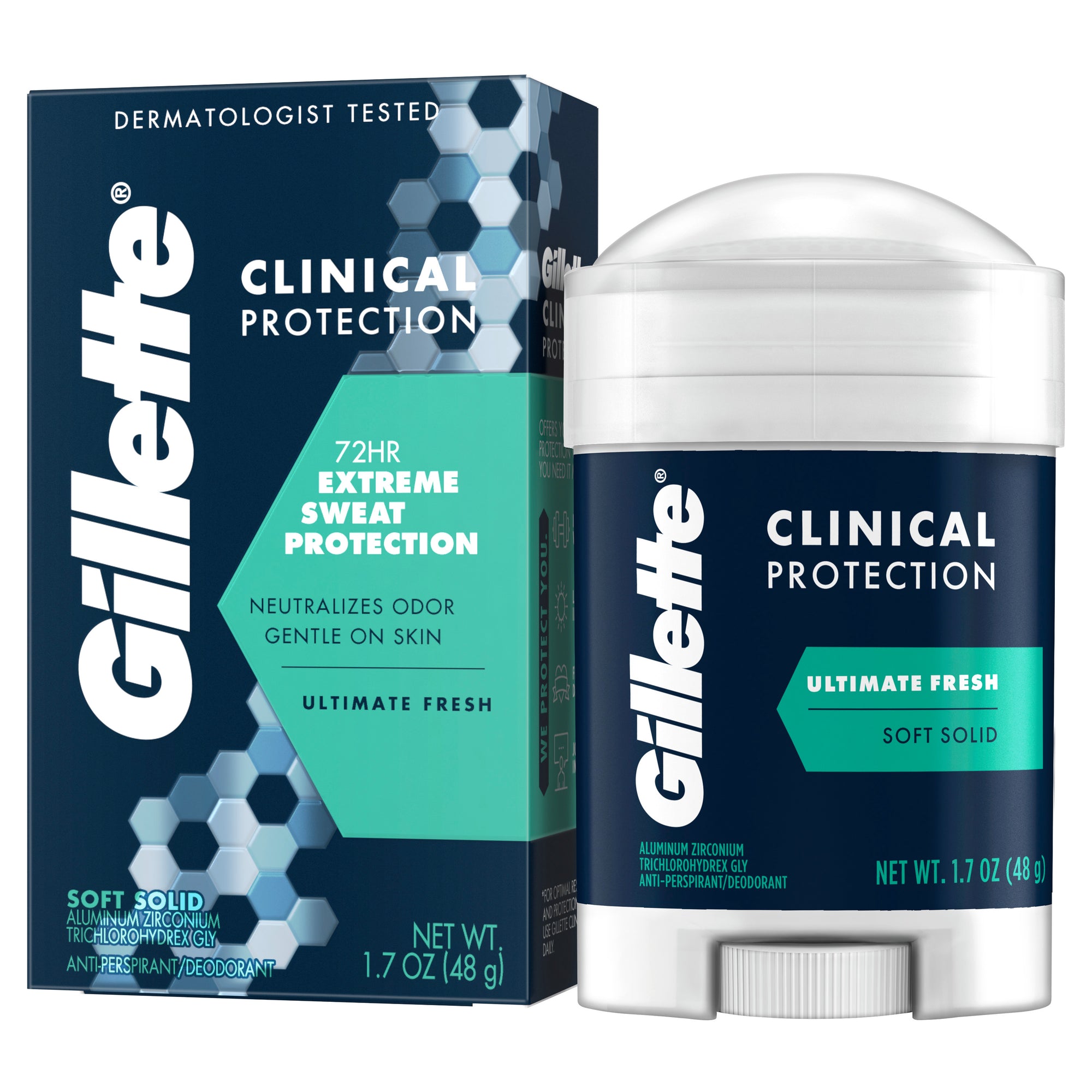 GiIlette Clinical Protection Ultimate Fresh Deodorant/ Anti-Perspirant 2.6oz