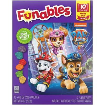 Funables Paw Patrol Fruit Snacks 10ct