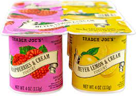 Meyer Lemon & Cream / Raspberries & Cream Yogurt Cups 4oz x 6