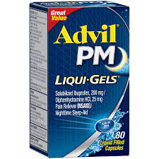 Advil PM Pain Reliever/ Nightime Sleep Aid Caplets 20 ct