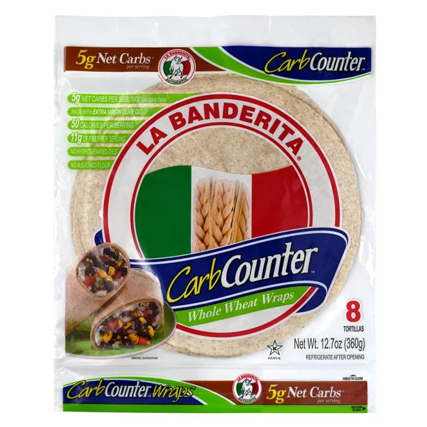 La Banderita Carb Counter White Tortilla Wrap 8ct