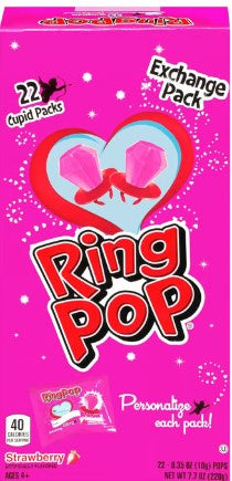 Valentines Ring Pop Exchange Pack 22ct