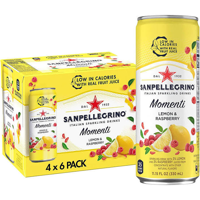 San Pellegrino Momenti Lemon & Red Raspberry 6 pk