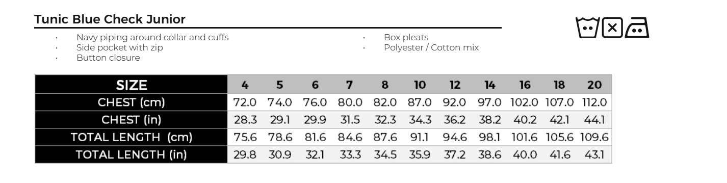 Tunic Blue Check Junior