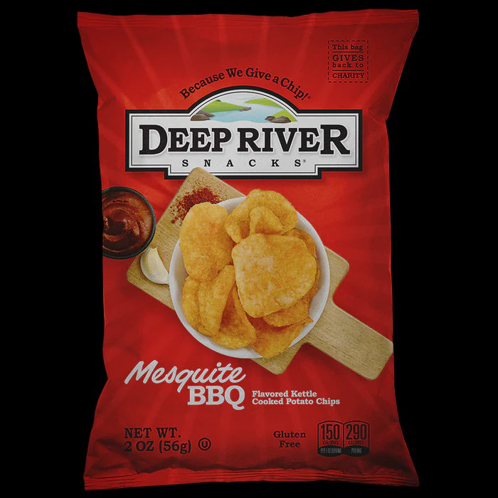 Deep River Mesquite BBQ Kettle Cooked Potato Chips 2ozx24