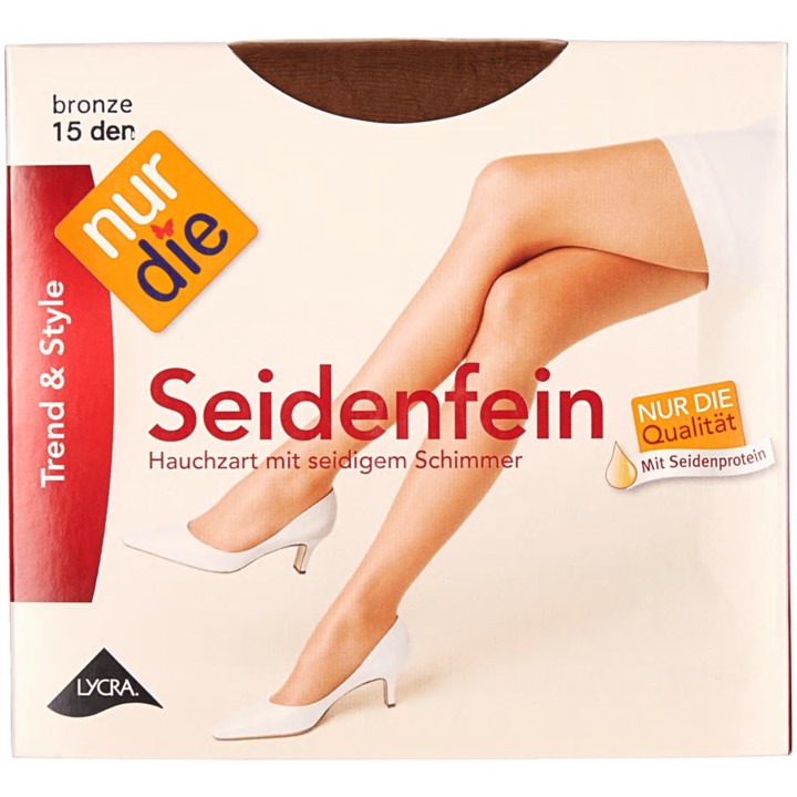 Nur Die Seidenfien Bronze Medium Nylons 1ea