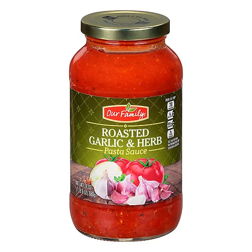 Our Family Roasted Garlic & Herb Pasta Sauce 24 oz