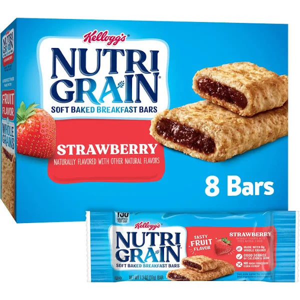 Kellogg's Strawberry Nutri Grain Soft Baked Breakfast Bars 8ct