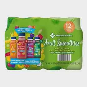 Member's Mark Variety Pack Smoothie 10fl oz x 12