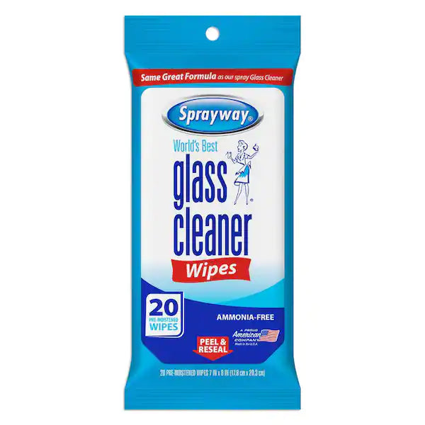 Sprayway Glass Cleaner Wipes 20ct